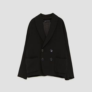 NWT ZARA VOLUMINOUS DOUBLE-BREASTED JACKET L
